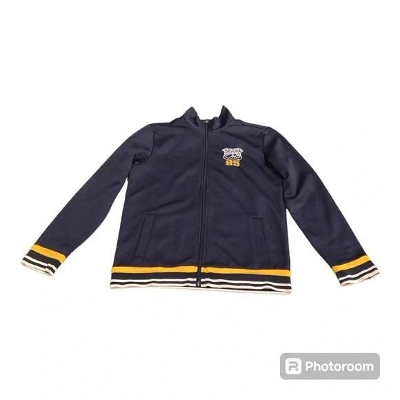 Club Room Perfomance Jacket Unisex XS/S Embroidered Bulldog + #85 Zip Up Pockets - Picture 1 of 16